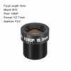 Picture of uxcell 3 Pcs CCTV Camera Lens 8mm Focal Length 1080P F2.0 1/2.7 Inch Wide Angle for CCD Camera