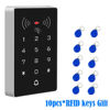 Picture of BSTUOKEY Access Control Keypad Reader Door Access Control System kit 125Khz 2000 User Wiegand 26 bit Input Output Proximity Card Reader Gate Opener Digital Keypad 10 Keychain