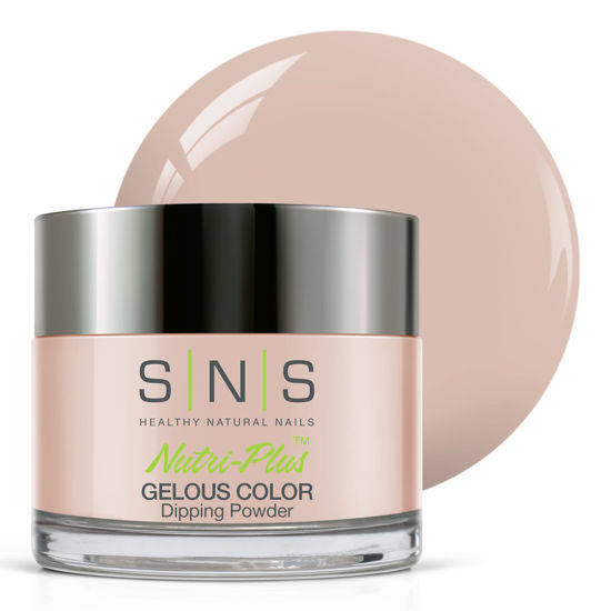 Picture of SNS Nail Dip Powder, Gelous Color Dipping Powder - Congeniality (Pink/Peach, Cream Finish) - Long-Lasting Acrylic Nail Color Lasts 14 Days - Low-Odor & No UV Lamp required - 1 oz