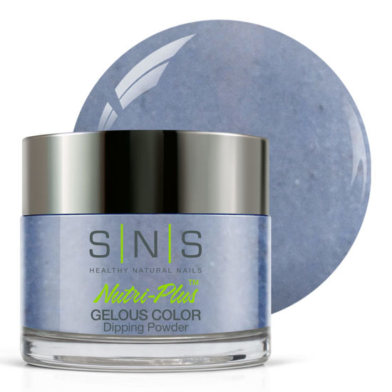 Picture of SNS Nail Dip Powder, Gelous Color Dipping Powder - Booby Cay (Blue) - Long-Lasting Dip Nail Color Dip Nail Color Lasts 14 Days - Low Odor & No UV Lamp Needed - 1 Oz