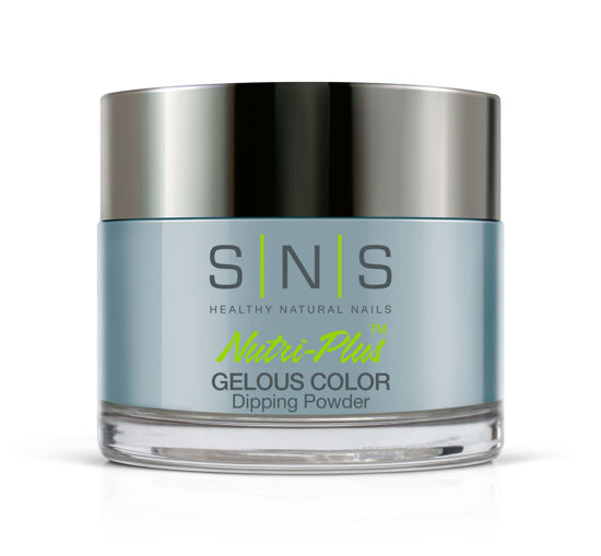 Picture of SNS Nail Dip Powder, Gelous Color Dipping Powder - Atlas Peak (Blue) - Long-Lasting Dip Nail Color Lasts 14 Days - Low-Odor & No UV Lamp Required - 1oz