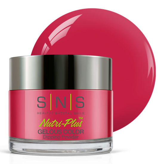 Picture of SNS Nail Dip Powder, Gelous Color Dipping Powder - Ripe Red Berry (Pink/Coral, Cream) - Long-Lasting Acrylic Nail Color & Polish Lasts 14 Days - Low-Odor & No UV Lamp - 1 Oz