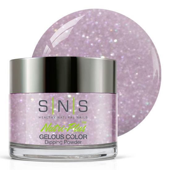 Picture of SNS Nail Dip Powder, Gelous Color Dipping Powder - Apollo (Purple/Pastel, Shimmer) - Long-Lasting Dip Nail Color Lasts up to 14 days - Low-Odor & No UV Lamp Required - 1 Oz