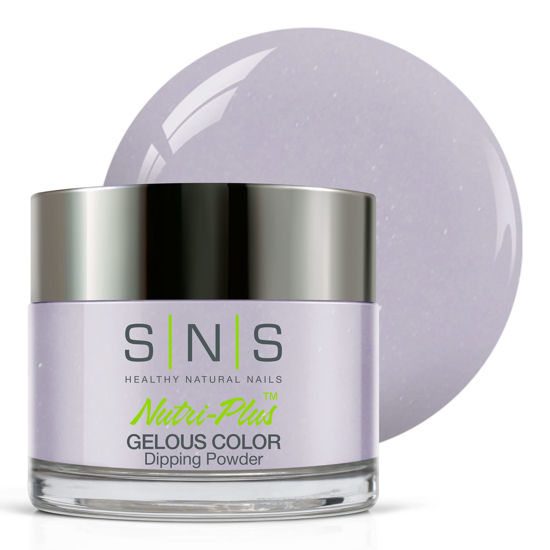 Picture of SNS Nail Dip Powder, Gelous Color Dipping Powder - Perfect Periwinkle (Purple, Crea) - Long-Lasting Acrylic Nail Color & Polish Lasts 14 Days - Low-Odor & No UV Lamp - 1 Oz