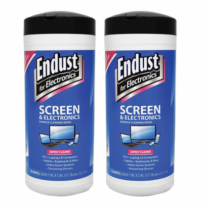 Picture of 2-Pack of Endust for Electronics Cleaning Wipes for TV, Computer, Tablet, and Phone Screens