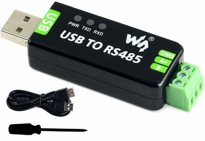 Picture of waveshare Industrial USB to RS485 Converter Bidirectional Adapter with Original FT232RL and SP485EEN Chip, Onboard TVS, Self-Recovery Fuse, Protection Diodes, Transmission Distance up to 1.2km