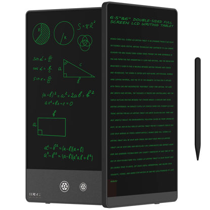 Picture of Ksequ LCD Writing Tablet for Adults- 6.5″&6″ Mini LCD Writing Tablet Double-Sided Full Screen,Digital Notepad for School,Office,Home,Erasable,Reusable