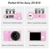 Picture of Rieibi ZVE10 Case, Soft Silicone Protective Case for Sony ZV-E10 ZVE10 Camera, Lightweight Rubber Cover for Sony Alpha ZVE10 - Pink