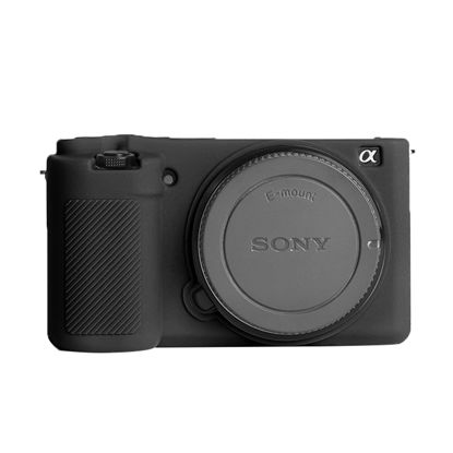 Picture of Rieibi ZVE10 Case, Soft Silicone Protective Case Cover for Sony ZV-E10 ZVE10 Camera, Black, camera case