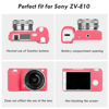 Picture of Rieibi ZVE10 Case, Soft Silicone Protective Case for Sony ZV-E10 ZVE10 Camera, Lightweight Rubber Cover for Sony Alpha ZVE10 - Rose Red