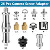 Picture of Camera Tripod Adapter, ChromLives 26Pack Camera Screw Mount Set 1/4 to 1/4 Tripod Screw,1/4 to 3/8 Camera Mount Adapter,Hot Shoe Adapter,Tripod Mount Adapter Set for Tripod/Monopod/Quick Release Plate