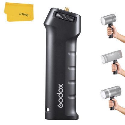 Picture of Godox FG-100 Flash Grip, Portable Flash Bracket Handle with 1/4" Screw Speedlite Holder Stabilizers, Compatible with Godox AD300Pro/AD200Pro/AD100Pro and Other Outdoor Flash/LED Light