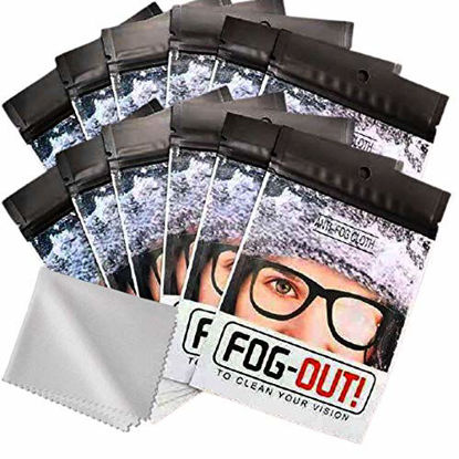 Picture of 10 pcs Anti-Fog Wipes for Glasses,Anti-Fog Cloth Clean Lens Wiping Cloth, Nano Anti-Fog Microfiber Cloth, Can Also Be Used for Glass, Camera Lens,Laptop, LED TV Screen, Can Be Reused for 48 Hours