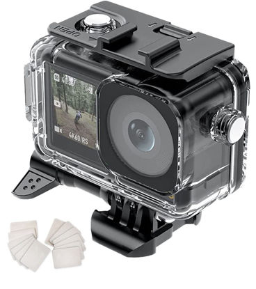Picture of FitStill Waterproof Case for DJI Osmo Action 3 Camera, 40M/197FT Diving Housing Protective Shell Underwater Accessories Kit