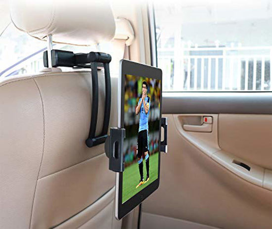 Picture of Car Headrest Mount Holder 360° Rotation Adjustable Backseat Tablet Holder for Any from 5?-13"