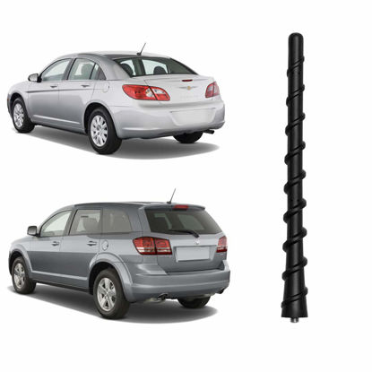 Picture of 7 inch Spiral Radio ROOF Antenna MAST for 2007 2008 2009 2010 Fits for Chrysler Sebring 300, Dodge Avenger Charger Magnum Nitro Journey, Jeep Compass Direct Replacement Short Thread Screw Type