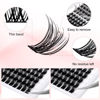 Picture of Cluster Lashes FADLASH 165pcs Lash Clusters Extensions Mix Tray 3 Styles DIY Eyelash Extension Individual Lashes D Curl Lash Clusters Super Thin Band Soft Lash Extension Clusters (K1+K3+K4-0.07-D, 10-18mm)