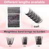 Picture of Cluster Lashes FADLASH 165pcs Lash Clusters Extensions Mix Tray 3 Styles DIY Eyelash Extension Individual Lashes D Curl Lash Clusters Super Thin Band Soft Lash Extension Clusters (K1+K3+K4-0.07-D, 10-18mm)