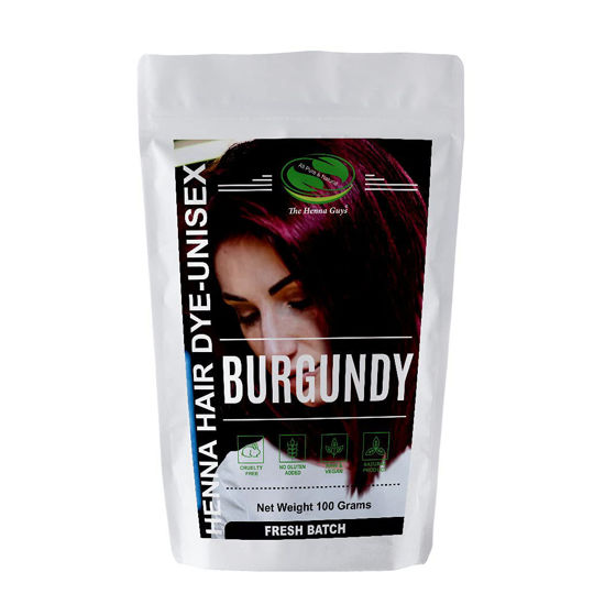 Picture of 1 Pack Burgundy Red Henna Hair & Beard Color/Dye 100 Grams - Chemicals Free Hair Color - The Henna Guys