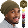 Picture of Bonnet Silk Bonnet for Sleeping Satin Bonnet Hair Bonnets Black Women Silk Sleep Cap Satin Hair Bonnet Sleeping Bonet Silk Bonnet for Curly Hair for Men Night Hair Wrap Head Cover Scarf Protect Braids