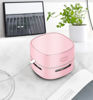 Picture of ODISTAR Desktop Vacuum Cleaner, Mini Table dust Sweeper Energy Saving,High Endurance up to 400 mins,360º Rotatable Design for Keyboard/Home/School/Office (Pink Charging)