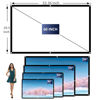 Picture of VERCORKIN Projection Screen 60 inch Portable Movie Screen Indoor Outdoor 16:9 Foldable Anti-Crease Projection Screen for Home Theater Support Double Sided Projection