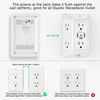 Picture of Multi Plug Outlet Surge Protector - POWRUI 6 Outlet Extender with 3 USB Ports (1 USB C) and Night Light, 3-Sided Power Strip with Adapter Spaced Outlets - White，ETL Listed