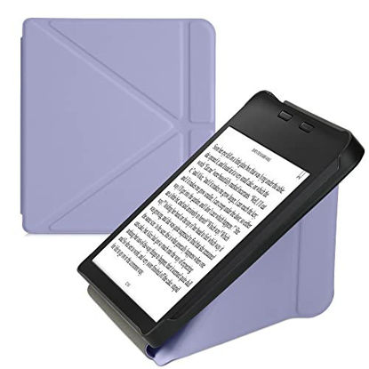 Picture of kwmobile Origami Case Compatible with Kobo Libra 2 - Case Ultra Slim Fit PU Leather Cover with Stand - Lavender