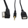 Picture of Audi USB AUX AMI Cable Adapter, HAIN Music Interface Connect Android, iPad iPhone All Device With 3.5mm Audio Jack For Audi A3/A4/A5/A6/A8/Q5/Q7/R8/TT,vw Jetta GTI GLI Jetta Passat (2 Meter Length)