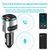 Picture of Botian Car Bluetooth Adapter, Wireless Bluetooth FM Radio Adapter, Mp3 Music Player FM Transmitter Car Kit Hands-Free Call and 2 USB Ports Charging Supports TF Card USB Drive All Smartphones