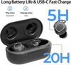 Picture of Wireless Earphones, Bluetooth Earbuds Immersive Stereo Sound, Bluetooth Earphones Twin&Mono Mode, Wireless Headphones Earbuds in Ear with Microphones/IPX6 Waterproof for Sport (Black1)