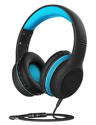 Picture of Kids Headphones with Microphone for School, Over Ear/On Ear Wired Headphones for Kids Boys Girls with Volume Limited 85dB/94dB and HD Sound Sharing Function for iPad/Tablet/PC/School/Travel