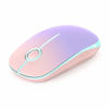 Picture of Jelly Comb 2.4G Slim Wireless Mouse with Nano Receiver, Less Noise, Portable Mobile Optical Mice for Notebook, PC, Laptop, Computer, MacBook MS001 (Pink to Purple)