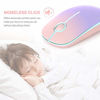 Picture of Jelly Comb 2.4G Slim Wireless Mouse with Nano Receiver, Less Noise, Portable Mobile Optical Mice for Notebook, PC, Laptop, Computer, MacBook MS001 (Pink to Purple)