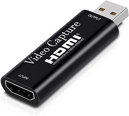 Picture of IPXOZO Capture Card, 4K HDMI Video Capture Card Device for Gaming, Streaming, Teaching, Video Conference or Live Broadcasting, Compatible with Windows 7 8 10 Linux YouTube OBS Twitch