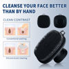 Picture of Silicone Body Scrubber Silicone Face Scrubber for Men Facial Cleansing Brush Silicone Face Wash Brush Manual Waterproof Cleansing Skin Care Face Brushes for Cleansing and Exfoliating (Black2pc)