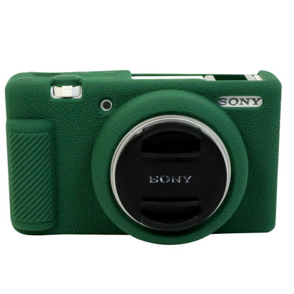 Picture of Easy Hood ZV-1F Camera Case Anti-Scratch Soft Silicone Rubber Protective Cover for Soony ZV-1F ZV1F Camera Silicone Cover Rubber Soft Camera Case（Dark Green）
