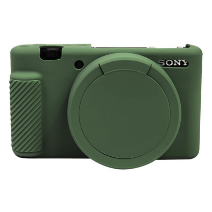 Picture of Easy Hood Case for ZV-1 Camera Removable Lens Cover,Anti-Scratch Silicone Soft Camera Case Compatible with Sony ZV-1 ZV1 Camera(Green)