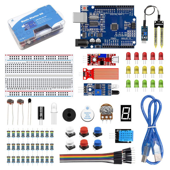 Picture of LAFVIN Basic Starter Kit with R3 CH340,Breadboard + Retail Box Compatible with Arduino IDE