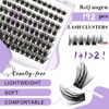 Picture of Lash Clusters 192 pcs Cluster Lashes Individual Lashes B28 Eyelash Extensions 10-18mm DIY Lash Extensions D Curl Volume Wispy Soft Comfortable Band False Lashes (D-10-18MIX,B28)