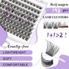 Picture of Lash Clusters 192 pcs Cluster Lashes Individual Lashes B01 Eyelash Extensions 10-18mm DIY Lash Extensions D Curl Volume Wispy Soft Comfortable Band False Lashes (D-10-18MIX,B01)