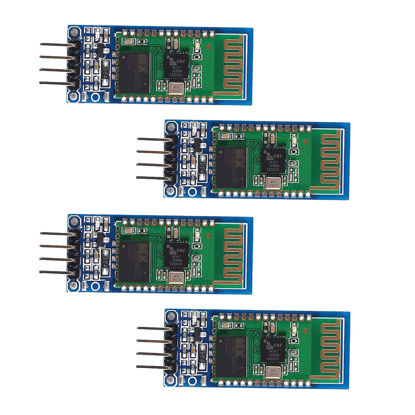 Picture of AEDIKO 4pcs HC-06 Bluetooth Module RS232 4 Pin Wireless Serial RF Transceiver Module Bi-Directional Serial Channel Slave Mode Module