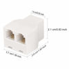Picture of Uvital RJ11 6P4C 1 Female to 2 Female Telephone Line Splitters, Telephone Landline Cable Connector and Separator(White,4 Pack)