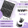 Picture of Lash Clusters 208 PCS Cluster Lashes Individual Lashes B05+B06 Eyelash Extensions 10-18mm DIY Lash Extensions D Curl Volume Wispy Soft Comfortable Band False Lashes (D-10-18MIX,B05+B06)