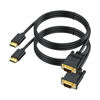 Picture of HDMI to VGA Cable 3.3ft 2-Pack, HDMI to VGA Adapter (Male to Male) 1080P HD Video Cord Compatible for Computer, Desktop, Laptop, PC, Monitor, Projector, HDTV and More (NOT Bidirectional, 1M)