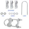 Picture of Double Antenna Mast Clamp V Jaw Block with U Bolts, Heavy Duty Mast to Mast Mount Bracket Kit for Outdoor Antenna 2 Sets