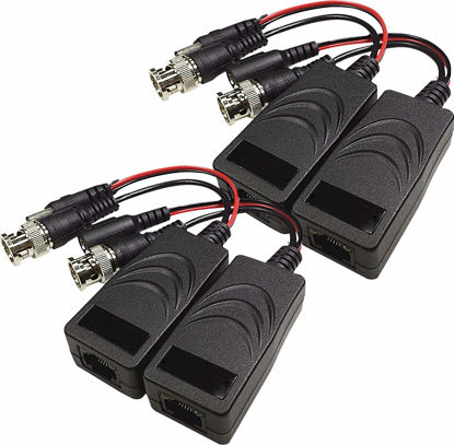 Picture of HDView Video Balun, Passive Video Power Balun Transceiver for 720P 1080P 3MP 4MP 5MP HD-TVI/CVI/AHD/Analog/960H Camera (2 Pair)