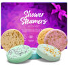 Picture of Cleverfy Shower Steamers Aromatherapy - Variety Pack of 6 Shower Bombs with Essential Oils. Self Care Christmas Gifts for Women and Stocking Stuffers for Adults and Teens. Purple Set