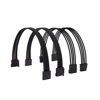 Picture of Formulamod SATA + Molex Power Extension Cable Kit, Male to Female 11.8 Inch Extender Sleeve Power Cables (Black)