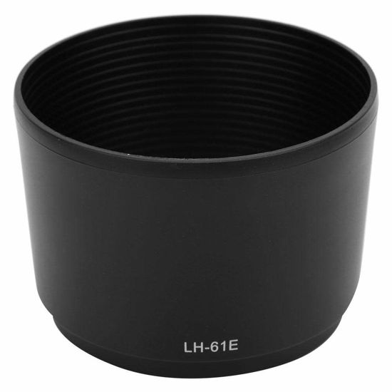 Picture of Bindpo LH-61E Lens Hood, Camera Lens Hood Sun Shade Rainproof Lens Protective Cap Replacement for Olympus 70-300mm f/4.8-6.7 Lens